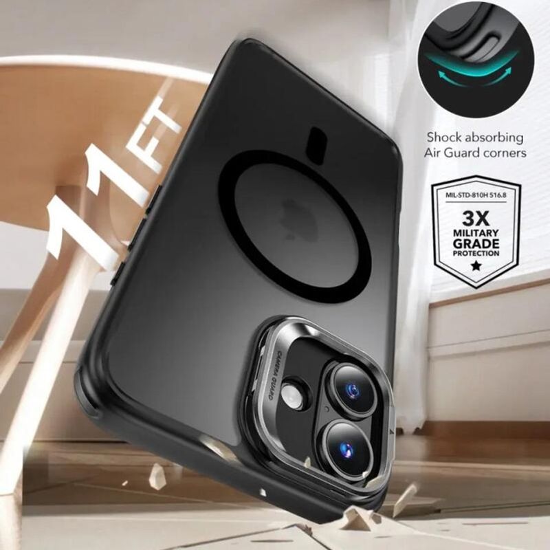 Laptop, Telefoane si Tablete - Telefoane mobile si accesorii - Accesorii Telefoane - Huse telefoane - Husa pentru iPhone 16 - ESR Classic Hybrid HaloLock Kickstsi - Negru - Infinity.ro