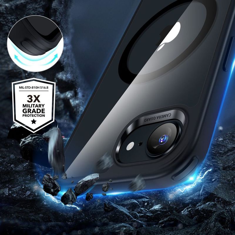 Laptop, Telefoane si Tablete - Telefoane mobile si accesorii - Accesorii Telefoane - Huse telefoane - Husa pentru iPhone 16e - ESR Classic Hybrid HaloLock - Transparent / Negru - Infinity.ro