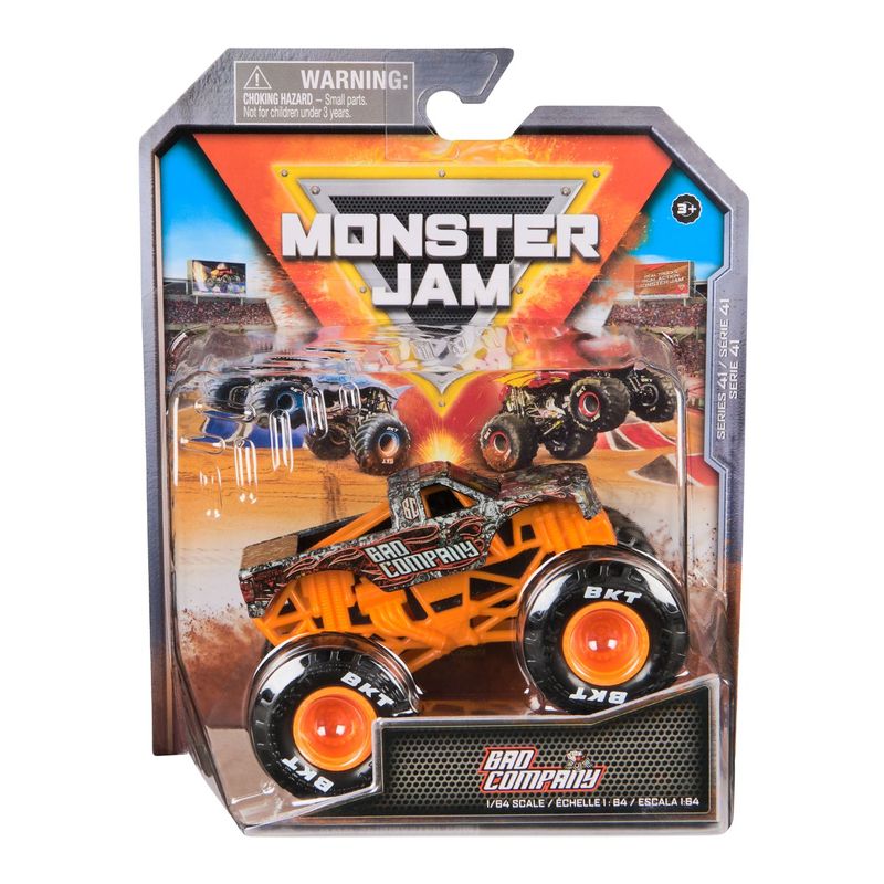 Jucarii, Copii si Bebe - Jucarii si jocuri - Vehicule si jucarii cu telecomanda - Masinute - Monster jam masinuta metalica bad company scara 1 la 64 - Infinity.ro