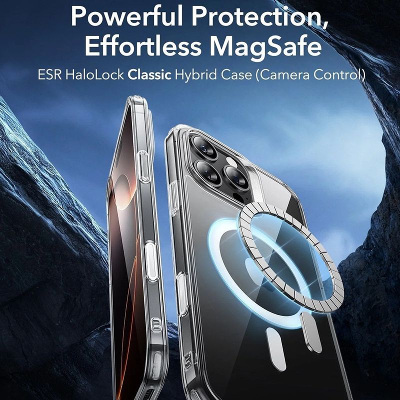 Laptop, Telefoane si Tablete - Telefoane mobile si accesorii - Accesorii Telefoane - Huse telefoane - Husa pentru iPhone 16 Pro Max - ESR Classic Hybrid HaloLock - Transparent - Infinity.ro