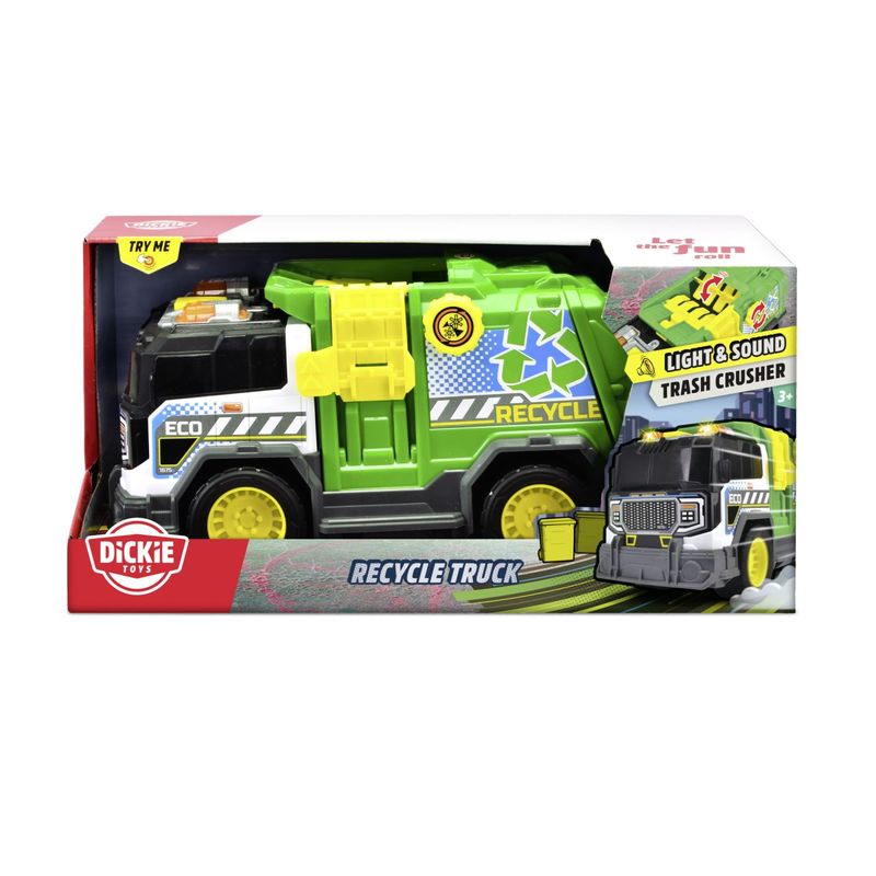 Jucarii, Copii si Bebe - Jucarii si jocuri - Vehicule si jucarii cu telecomanda - Masinute - Dickie camion de reciclare cu lumini si sunete 30cm - Infinity.ro