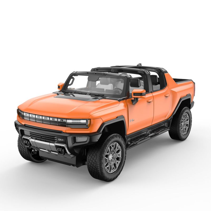 Jucarii, Copii si Bebe - Jucarii si jocuri - Vehicule si jucarii cu telecomanda - Masinute - Masina cu telecomanda gmc hummer ev portocaliu scara 1 la 16 - Infinity.ro