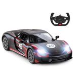 Jucarii, Copii si Bebe - Jucarii si jocuri - Vehicule si jucarii cu telecomanda - Masinute - Masina cu telecomanda porsche 918 spyder weissach negru scara 1 la 14 - Infinity.ro