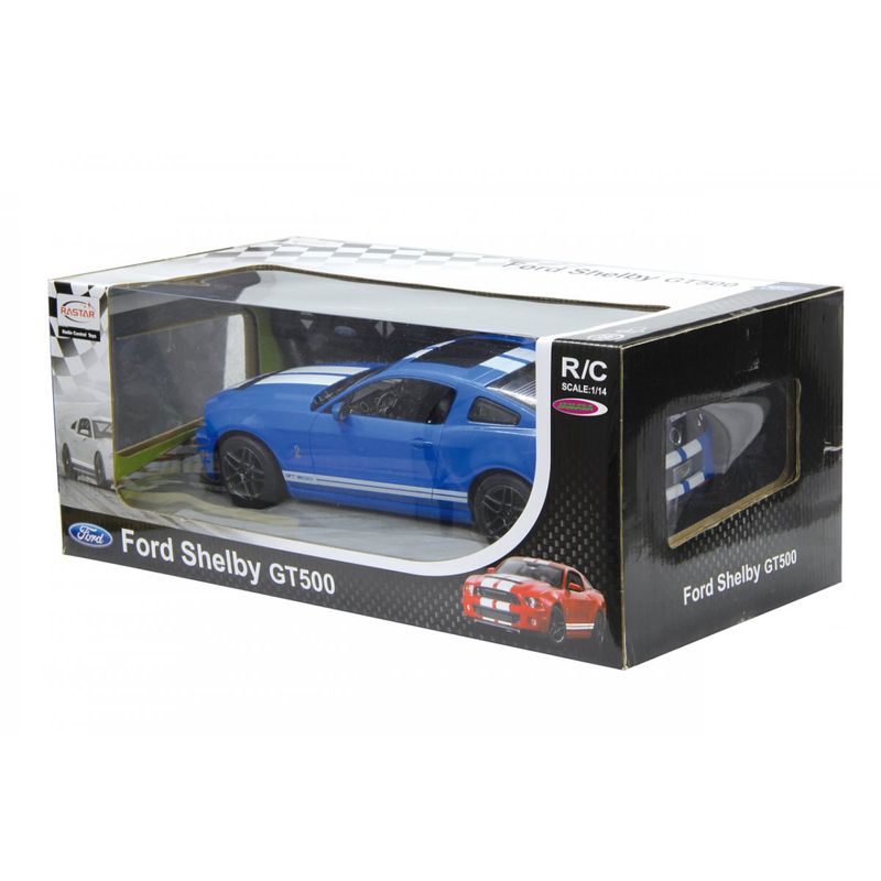Jucarii, Copii si Bebe - Jucarii si jocuri - Vehicule si jucarii cu telecomanda - Masinute - Masina cu telecomanda ford shelby gt500 albastru cu scara 1 la 14 - Infinity.ro
