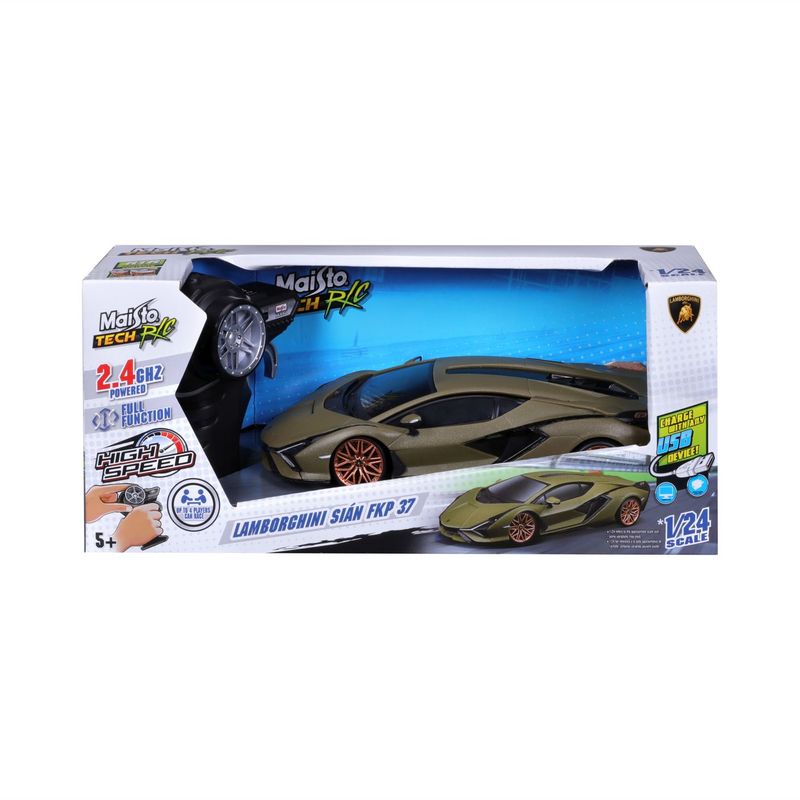 Jucarii, Copii si Bebe - Jucarii si jocuri - Vehicule si jucarii cu telecomanda - Masinute - Maisto masinuta premium cu telecomanda 2.4ghz lamborghini sian fkp37 scara 1 la 24 - Infinity.ro