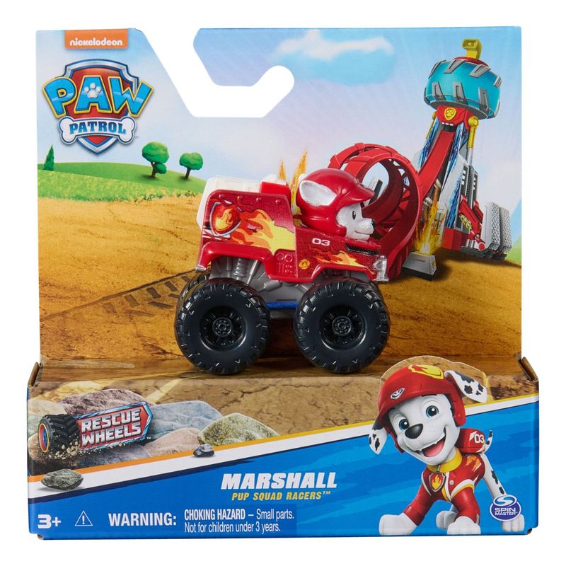 Jucarii, Copii si Bebe - Jucarii si jocuri - Vehicule si jucarii cu telecomanda - Masinute - Patrula catelusilor pup squad racers rescue wheels vehicul metalic marshall scara 1:55 - Infinity.ro
