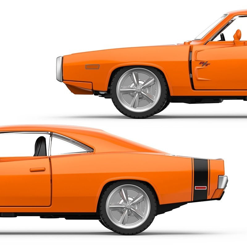 Jucarii, Copii si Bebe - Jucarii si jocuri - Vehicule si jucarii cu telecomanda - Masinute - Masinuta metalica dodge charger r/t 1970 portocaliu scara 1 la 36 - Infinity.ro