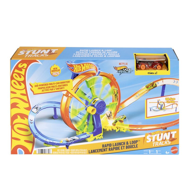 Jucarii, Copii si Bebe - Jucarii si jocuri - Vehicule si jucarii cu telecomanda - Masinute - Hot wheel stunt tracks cursa lansare rapida in bucla - Infinity.ro
