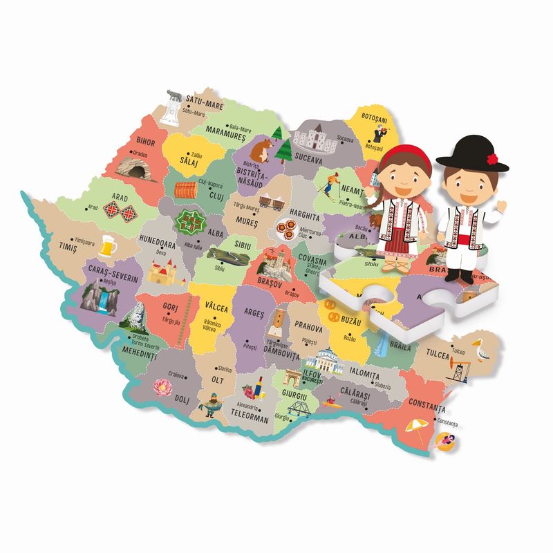 Jucarii, Copii si Bebe - Jucarii si jocuri - Jucarii & jocuri educative - Jocuri si jucarii educative - Agerino sa descoperim romania educativ - Infinity.ro