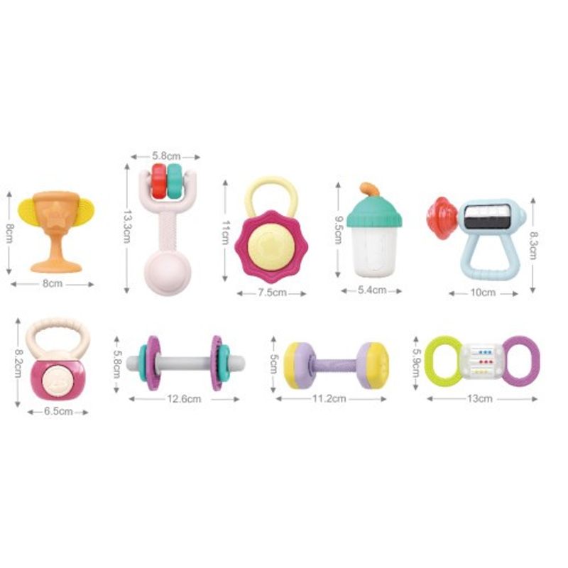 Jucarii, Copii si Bebe - Jucarii si jocuri - Jucarii bebelusi - Jucarii pentru dentitie - Set 9 jucarii gingivale sport - Infinity.ro