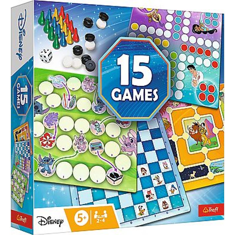 Jucarii, Copii si Bebe - Jucarii si jocuri - Jocuri si puzzle - Jocuri de societate - Joc de societate disney colectie 15 jocuri - Infinity.ro