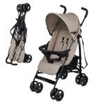 Jucarii, Copii si Bebe - Carucioare si articole de transport - Carucioare - Carucioare standard - Carucior sport Kinderkraft tik, tip umbrela,  stone beige - Infinity.ro