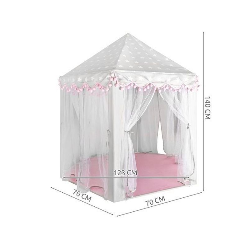 Jucarii, Copii si Bebe - Jucarii si jocuri - Jucarii de exterior - Casute si corturi copii - Cort de joaca pentru copii gri\roz kruzzel - Infinity.ro