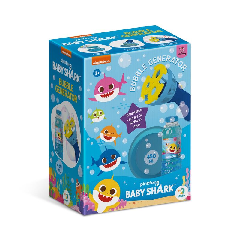 Jucarii, Copii si Bebe - Jucarii si jocuri - Jucarii de exterior - Alte jucarii de exterior - Baby shark set de baloane de sapun cu generator 450ml - Infinity.ro