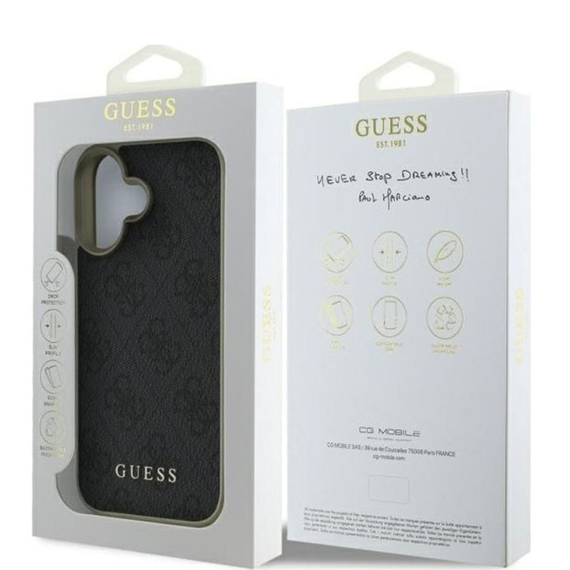 Laptop, Telefoane si Tablete - Telefoane mobile si accesorii - Accesorii Telefoane - Huse telefoane - Husa pentru iPhone 16 Plus - Guess Hardcase 4G Charms Collection (GUHCP16MGF4GGR) - Negru - Infinity.ro