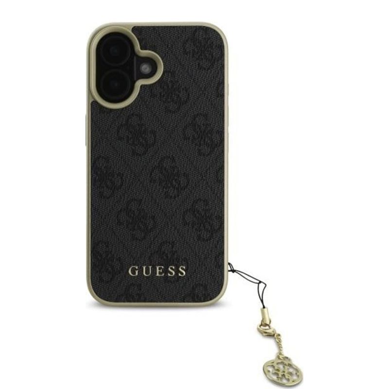 Laptop, Telefoane si Tablete - Telefoane mobile si accesorii - Accesorii Telefoane - Huse telefoane - Husa pentru iPhone 16 Plus - Guess Hardcase 4G Charms Collection (GUHCP16MGF4GGR) - Negru - Infinity.ro
