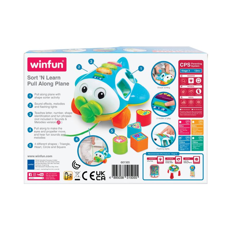 Jucarii, Copii si Bebe - Jucarii si jocuri - Jucarii bebelusi - Jucarii interactive bebelusi - Winfun jucarie de tras avion cu activitati - Infinity.ro