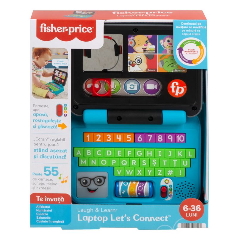 Jucarii, Copii si Bebe - Jucarii si jocuri - Jucarii bebelusi - Jucarii interactive bebelusi - Fisher price laugh&learn laptop interactiv in limba romana - Infinity.ro