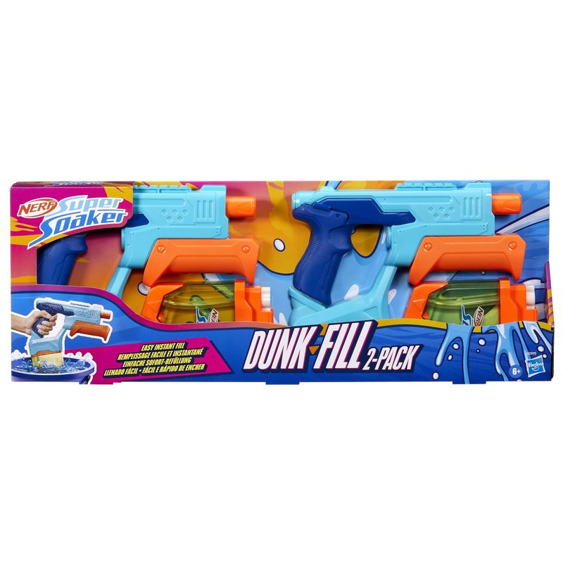 Jucarii, Copii si Bebe - Jucarii si jocuri - Jucarii de rol - Arme de jucarie - Nerf super soaker set 2 blastere nerf dunk fill - Infinity.ro