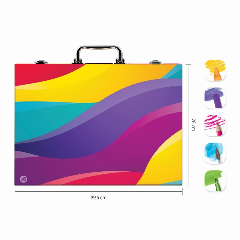 Jucarii, Copii si Bebe - Jucarii si jocuri - Jucarii & jocuri educative - Seturi pictura si desen - Husa pentru desen deluxe 100 accesorii - Infinity.ro