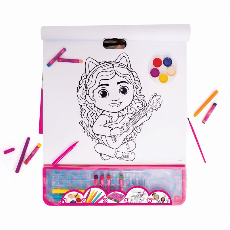Jucarii, Copii si Bebe - Jucarii si jocuri - Jucarii & jocuri educative - Seturi pictura si desen - Set pentru desen giga block 5 in 1 gabby Dollhouse - Infinity.ro