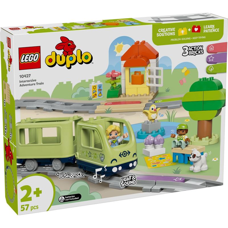 Jucarii, Copii si Bebe - Jucarii si jocuri - Seturi de constructie si cuburi - Seturi de constructie - Lego duplo tren de aventura interactiv 10427 - Infinity.ro