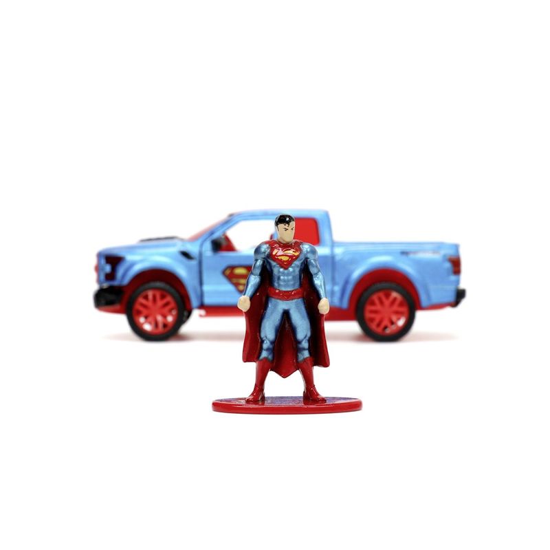 Jucarii, Copii si Bebe - Jucarii si jocuri - Vehicule si jucarii cu telecomanda - Masinute - Jada dc set figurina metalica superman si masinuta 2017 ford f 150 raptor scara 1:32 - Infinity.ro