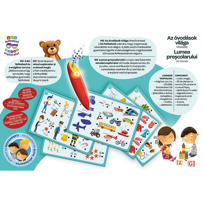 Jucarii, Copii si Bebe - Jucarii si jocuri - Jucarii & jocuri educative - Jocuri si jucarii educative - Lumea prescolarului – joc interactiv cu creion magic - Infinity.ro
