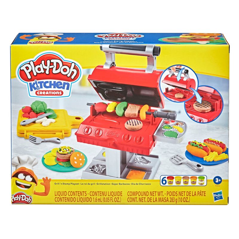 Jucarii, Copii si Bebe - Jucarii si jocuri - Jucarii & jocuri educative - Pasta, lut si nisip modelabil - Play-doh set gratar cu forme si stampile - Infinity.ro