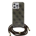 Laptop, Telefoane si Tablete - Telefoane mobile si accesorii - Accesorii Telefoane - Huse telefoane - Husa pentru iPhone 15 Pro - Guess Crossbody Cord 4G Print (GUHCP15LHC4SEW) - Maro - Infinity.ro