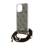 Laptop, Telefoane si Tablete - Telefoane mobile si accesorii - Accesorii Telefoane - Huse telefoane - Husa pentru iPhone 15 Pro - Guess Crossbody Cord 4G Print (GUHCP15LHC4SEW) - Maro - Infinity.ro
