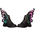 Fashion, accesorii si bijuterii - Copii - Incaltaminte copii - Ghete si cizme copii - Ghetute Madmia, pentru fete, cu aripi detasabile de zana, negru glitter, 28 EU - Infinity.ro