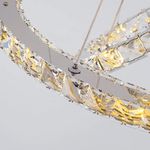 Casa si Gradina - Corpuri si surse de iluminat - Lustre si pendule - Lustra led suspendata cu telecomanda si cristal, 78w, 3 cercuri - Infinity.ro
