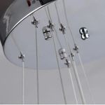 Casa si Gradina - Corpuri si surse de iluminat - Lustre si pendule - Lustra led suspendata cu telecomanda si cristal, 78w, 3 cercuri - Infinity.ro