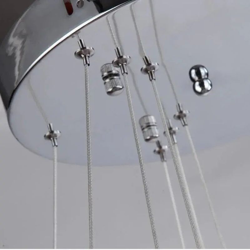Casa si Gradina - Corpuri si surse de iluminat - Lustre si pendule - Lustra led suspendata cu telecomanda si cristal, 78w, 3 cercuri - Infinity.ro