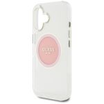 Laptop, Telefoane si Tablete - Telefoane mobile si accesorii - Accesorii Telefoane - Huse telefoane - Husa pentru iPhone 16 - Guess IML Metal ColoRosu Circle MagSafe (GUHMP16SHTDRCEDP) - Roz - Infinity.ro