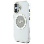 Laptop, Telefoane si Tablete - Telefoane mobile si accesorii - Accesorii Telefoane - Huse telefoane - Husa pentru iPhone 16 - Guess IML Metal ColoRosu Circle MagSafe (GUHMP16SHTDRCEDG) - Gri - Infinity.ro