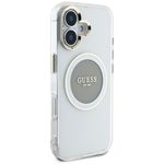 Laptop, Telefoane si Tablete - Telefoane mobile si accesorii - Accesorii Telefoane - Huse telefoane - Husa pentru iPhone 16 - Guess IML Metal ColoRosu Circle MagSafe (GUHMP16SHTDRCEDG) - Gri - Infinity.ro