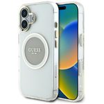 Laptop, Telefoane si Tablete - Telefoane mobile si accesorii - Accesorii Telefoane - Huse telefoane - Husa pentru iPhone 16 - Guess IML Metal ColoRosu Circle MagSafe (GUHMP16SHTDRCEDG) - Gri - Infinity.ro