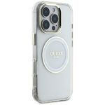 Laptop, Telefoane si Tablete - Telefoane mobile si accesorii - Accesorii Telefoane - Huse telefoane - Husa pentru iPhone 16 Pro Max - Guess IML Metal ColoRosu Circle MagSafe (GUHMP16XHTDRCEDH) - Alb - Infinity.ro