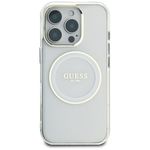 Laptop, Telefoane si Tablete - Telefoane mobile si accesorii - Accesorii Telefoane - Huse telefoane - Husa pentru iPhone 16 Pro Max - Guess IML Metal ColoRosu Circle MagSafe (GUHMP16XHTDRCEDH) - Alb - Infinity.ro
