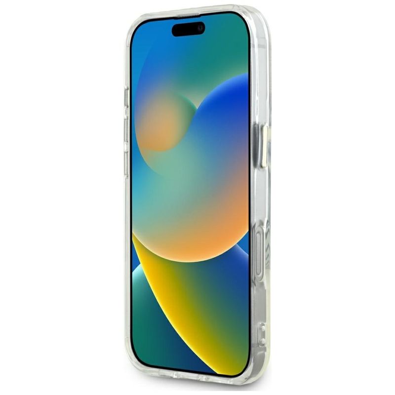 Laptop, Telefoane si Tablete - Telefoane mobile si accesorii - Accesorii Telefoane - Huse telefoane - Husa pentru iPhone 16 Pro Max - Guess IML Metal ColoRosu Circle MagSafe (GUHMP16XHTDRCEDH) - Alb - Infinity.ro