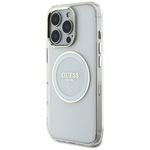 Laptop, Telefoane si Tablete - Telefoane mobile si accesorii - Accesorii Telefoane - Huse telefoane - Husa pentru iPhone 16 Pro Max - Guess IML Metal ColoRosu Circle MagSafe (GUHMP16XHTDRCEDH) - Alb - Infinity.ro