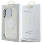 Laptop, Telefoane si Tablete - Telefoane mobile si accesorii - Accesorii Telefoane - Huse telefoane - Husa pentru iPhone 16 Pro Max - Guess IML Metal ColoRosu Circle MagSafe (GUHMP16XHTDRCEDH) - Alb - Infinity.ro