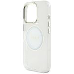 Laptop, Telefoane si Tablete - Telefoane mobile si accesorii - Accesorii Telefoane - Huse telefoane - Husa pentru iPhone 16 Pro Max - Guess IML Metal ColoRosu Circle MagSafe (GUHMP16XHTDRCEDH) - Alb - Infinity.ro