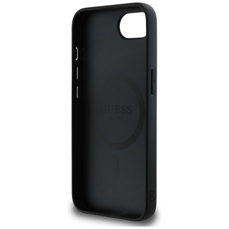 Laptop, Telefoane si Tablete - Telefoane mobile si accesorii - Accesorii Telefoane - Huse telefoane - Husa pentru iPhone 16e - Guess 4G Ring Classic Logo MagSafe (GUHMPSE4G4GFRK) - Negru - Infinity.ro