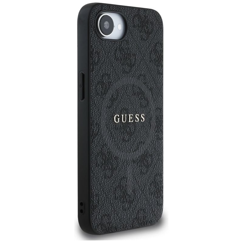 Laptop, Telefoane si Tablete - Telefoane mobile si accesorii - Accesorii Telefoane - Huse telefoane - Husa pentru iPhone 16e - Guess 4G Ring Classic Logo MagSafe (GUHMPSE4G4GFRK) - Negru - Infinity.ro