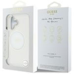 Laptop, Telefoane si Tablete - Telefoane mobile si accesorii - Accesorii Telefoane - Huse telefoane - Husa pentru iPhone 16 - Guess IML Metal ColoRosu Circle MagSafe (GUHMP16SHTDRCEDH) - Alb - Infinity.ro