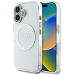 Laptop, Telefoane si Tablete - Telefoane mobile si accesorii - Accesorii Telefoane - Huse telefoane - Husa pentru iPhone 16 - Guess IML Metal ColoRosu Circle MagSafe (GUHMP16SHTDRCEDH) - Alb - Infinity.ro