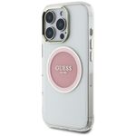 Laptop, Telefoane si Tablete - Telefoane mobile si accesorii - Accesorii Telefoane - Huse telefoane - Husa pentru iPhone 16 Pro - Guess IML Metal ColoRosu Circle MagSafe (GUHMP16LHTDRCEDP) - Roz - Infinity.ro
